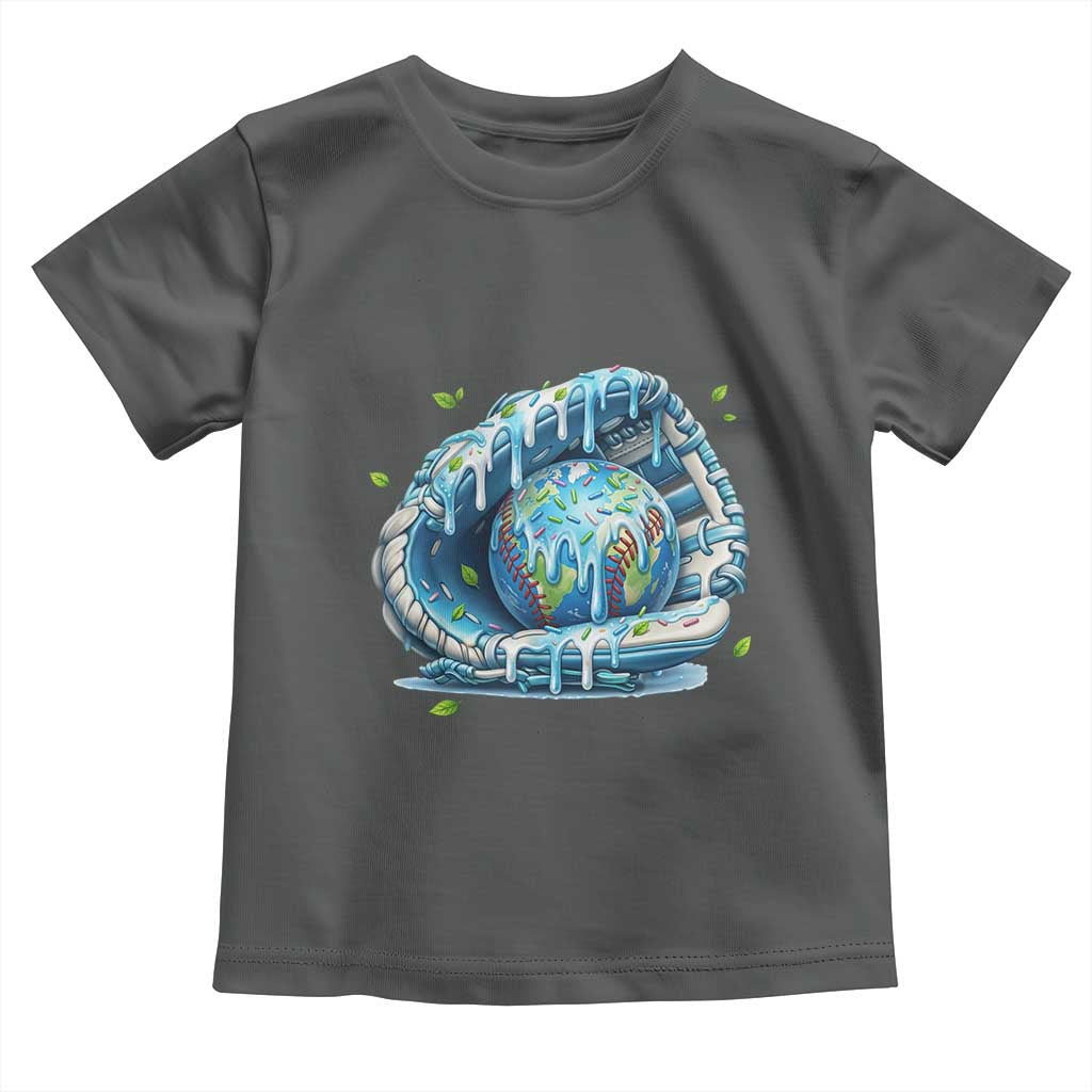 Earth Day Toddler T Shirt Funny Baseball Ice Cream Drip Glove Eco Friendly