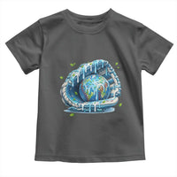 Earth Day Toddler T Shirt Funny Baseball Ice Cream Drip Glove Eco Friendly