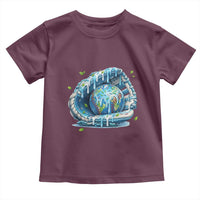 Earth Day Toddler T Shirt Funny Baseball Ice Cream Drip Glove Eco Friendly