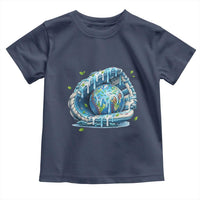 Earth Day Toddler T Shirt Funny Baseball Ice Cream Drip Glove Eco Friendly