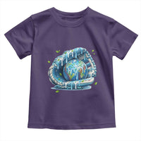 Earth Day Toddler T Shirt Funny Baseball Ice Cream Drip Glove Eco Friendly