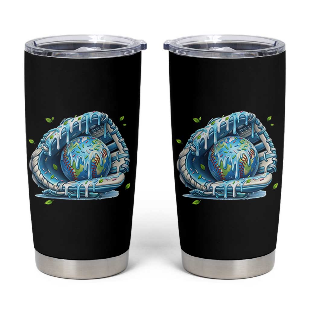 Earth Day Tumbler Cup Funny Baseball Ice Cream Drip Glove Eco Friendly
