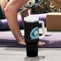 Earth Day Tumbler With Handle Funny Baseball Ice Cream Drip Glove Eco Friendly