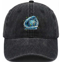 Earth Day Washed Cotton Baseball Cap Funny Baseball Ice Cream Drip Glove Eco Friendly