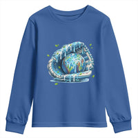 Earth Day Youth Sweatshirt Funny Baseball Ice Cream Drip Glove Eco Friendly