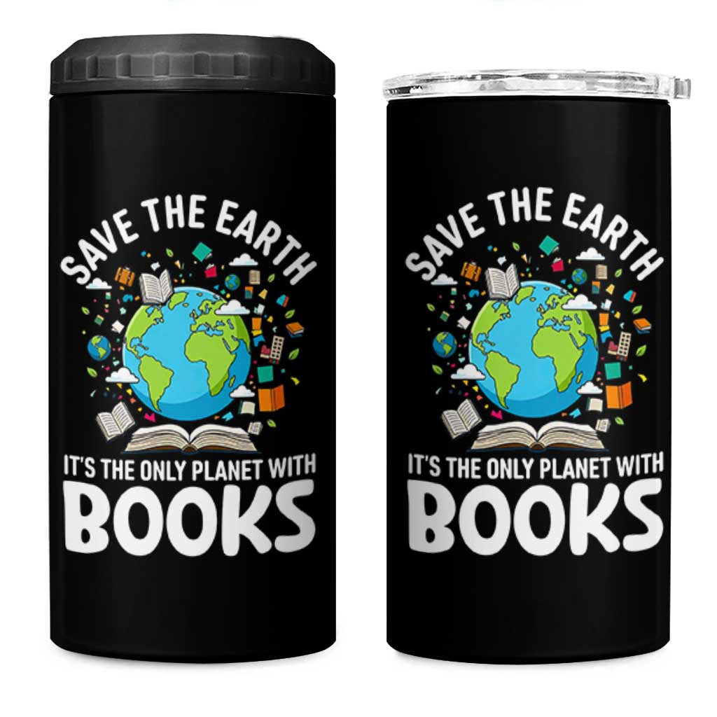Save the Earth 4 in 1 Can Cooler Tumbler It's the Only Planet with Books