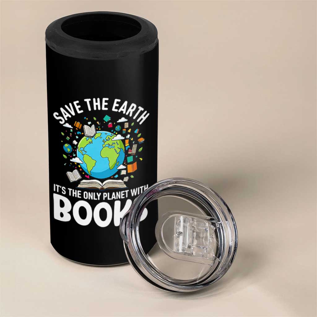 Save the Earth 4 in 1 Can Cooler Tumbler It's the Only Planet with Books