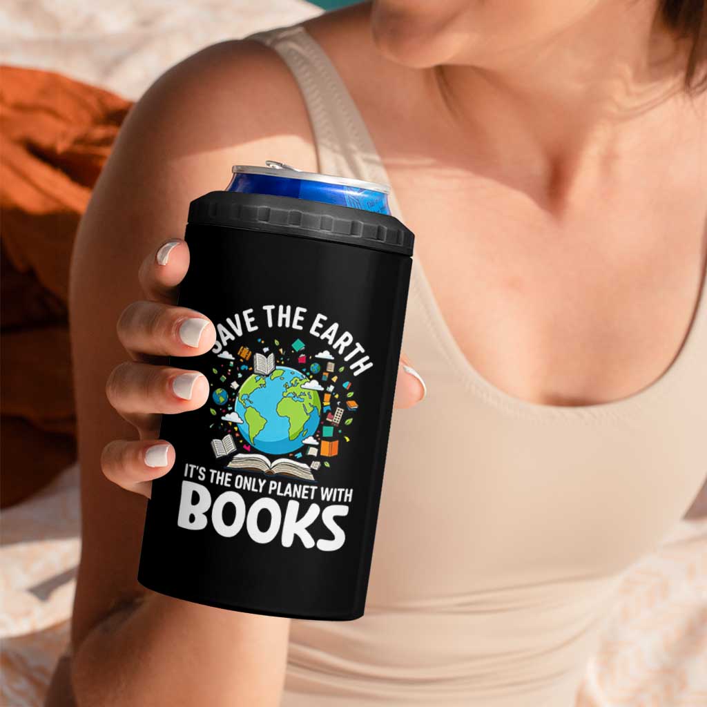 Save the Earth 4 in 1 Can Cooler Tumbler It's the Only Planet with Books