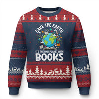 Save the Earth Ugly Christmas Sweater It's the Only Planet with Books