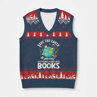 Save the Earth V-Neck Knit Sweater Vest It's the Only Planet with Books