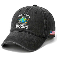 Save the Earth Washed Cotton Baseball Cap It's the Only Planet with Books