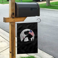 Bigfoot Boop Cat Moon Garden Flag Funny Sasquatch Meme 4th of July