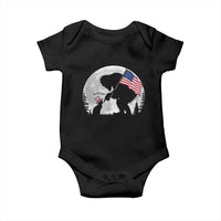 Bigfoot Boop Cat Moon Baby Onesie Funny Sasquatch Meme 4th of July