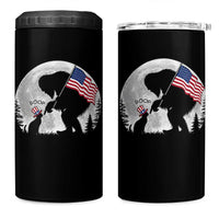 Bigfoot Boop Cat Moon 4 in 1 Can Cooler Tumbler Funny Sasquatch Meme 4th of July