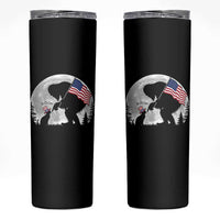 Bigfoot Boop Cat Moon Skinny Tumbler Funny Sasquatch Meme 4th of July