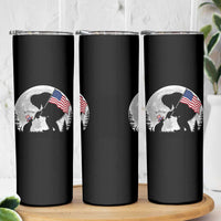 Bigfoot Boop Cat Moon Skinny Tumbler Funny Sasquatch Meme 4th of July