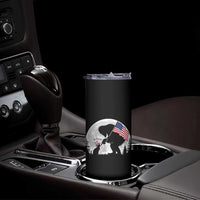 Bigfoot Boop Cat Moon Skinny Tumbler Funny Sasquatch Meme 4th of July