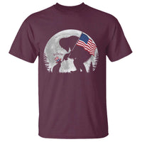 Bigfoot Boop Cat Moon T Shirt Funny Sasquatch Meme 4th of July