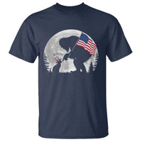 Bigfoot Boop Cat Moon T Shirt Funny Sasquatch Meme 4th of July