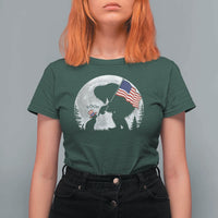 Bigfoot Boop Cat Moon T Shirt For Women Funny Sasquatch Meme 4th of July