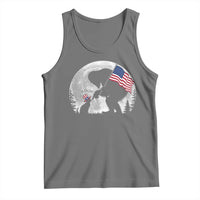 Bigfoot Boop Cat Moon Tank Top Funny Sasquatch Meme 4th of July