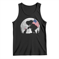 Bigfoot Boop Cat Moon Tank Top Funny Sasquatch Meme 4th of July