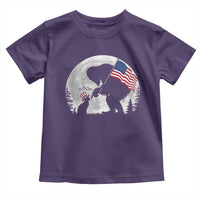 Bigfoot Boop Cat Moon Toddler T Shirt Funny Sasquatch Meme 4th of July