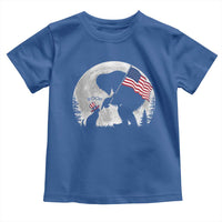 Bigfoot Boop Cat Moon Toddler T Shirt Funny Sasquatch Meme 4th of July