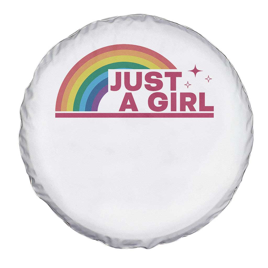 Just A Girl LGBTQ Pride Month Spare Tire Cover
