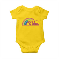 Just A Girl LGBTQ Pride Month Baby Onesie