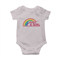 Just A Girl LGBTQ Pride Month Baby Onesie
