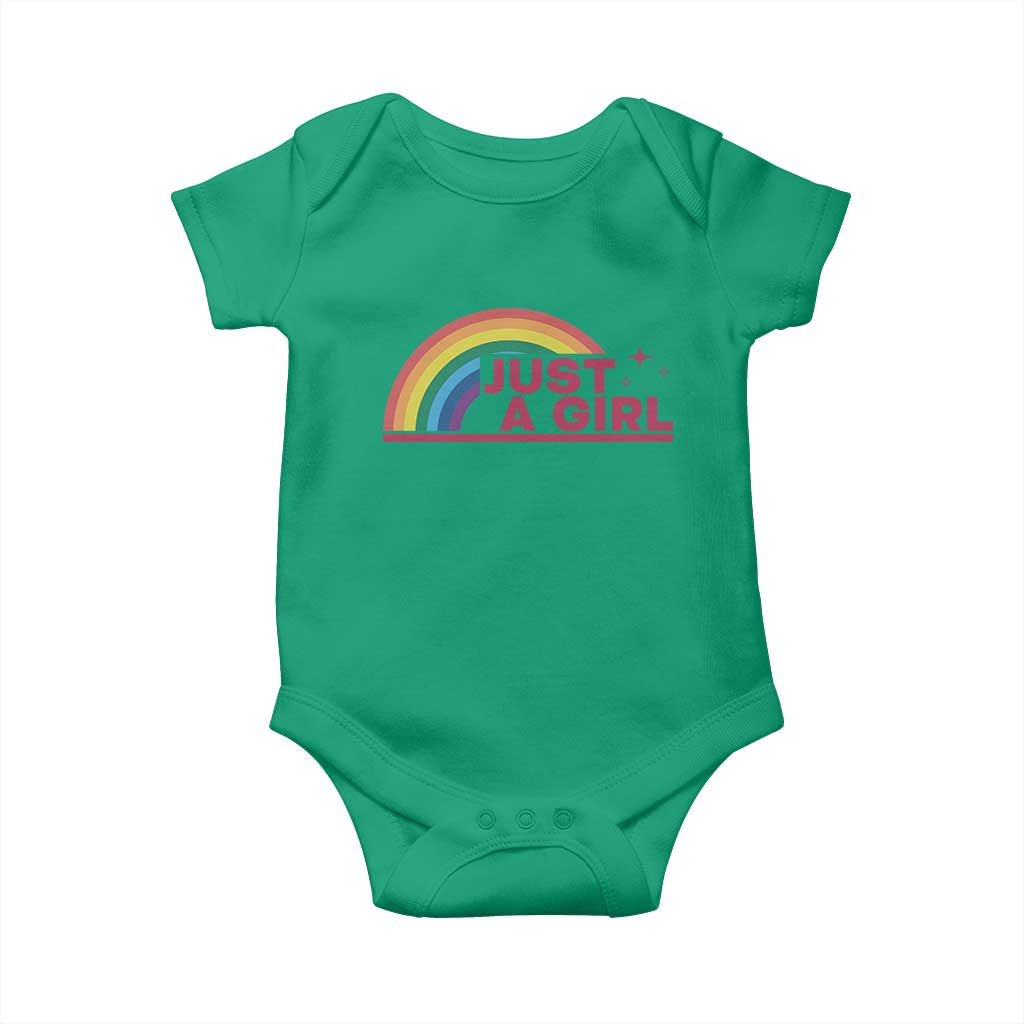 Just A Girl LGBTQ Pride Month Baby Onesie