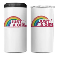 Just A Girl LGBTQ Pride Month 4 in 1 Can Cooler Tumbler