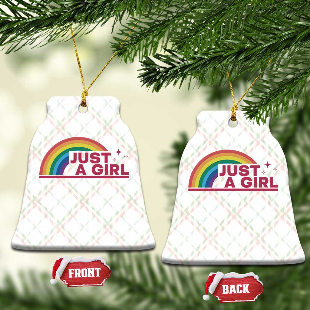 Just A Girl LGBTQ Pride Month Ceramic Ornament