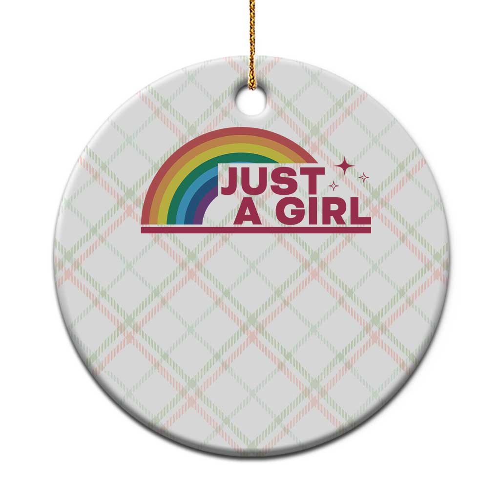 Just A Girl LGBTQ Pride Month Ceramic Ornament