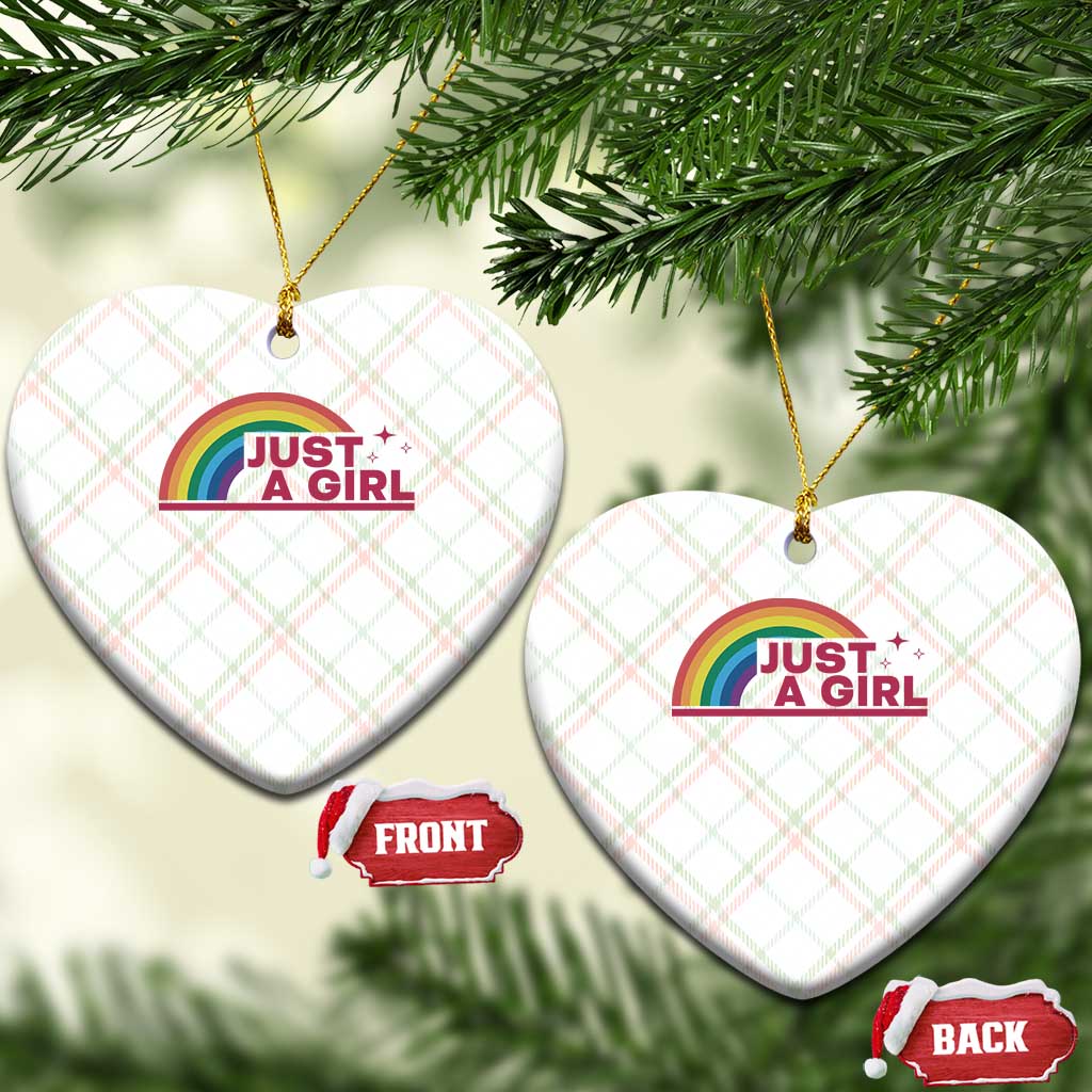 Just A Girl LGBTQ Pride Month Ceramic Ornament