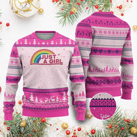 Just A Girl LGBTQ Pride Month Ugly Christmas Sweater