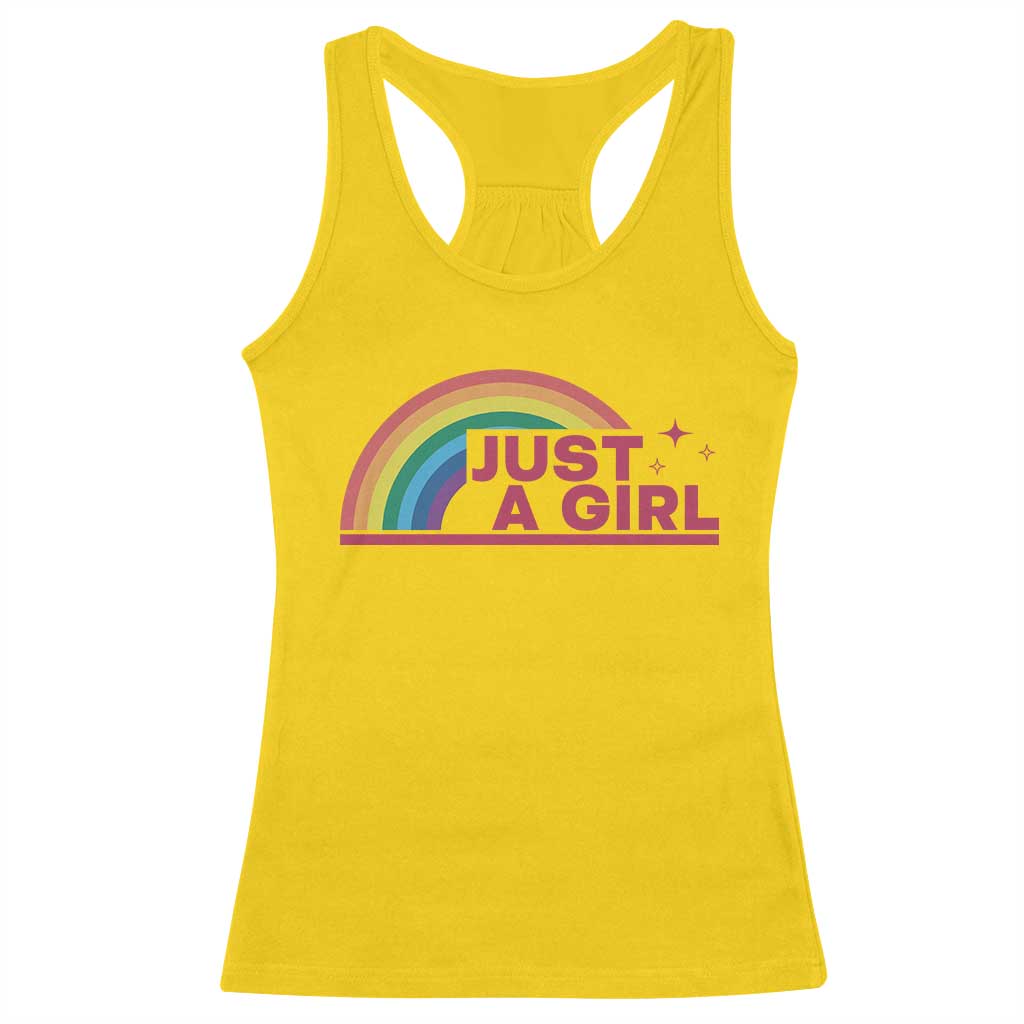 Just A Girl LGBTQ Pride Month Racerback Tank Top