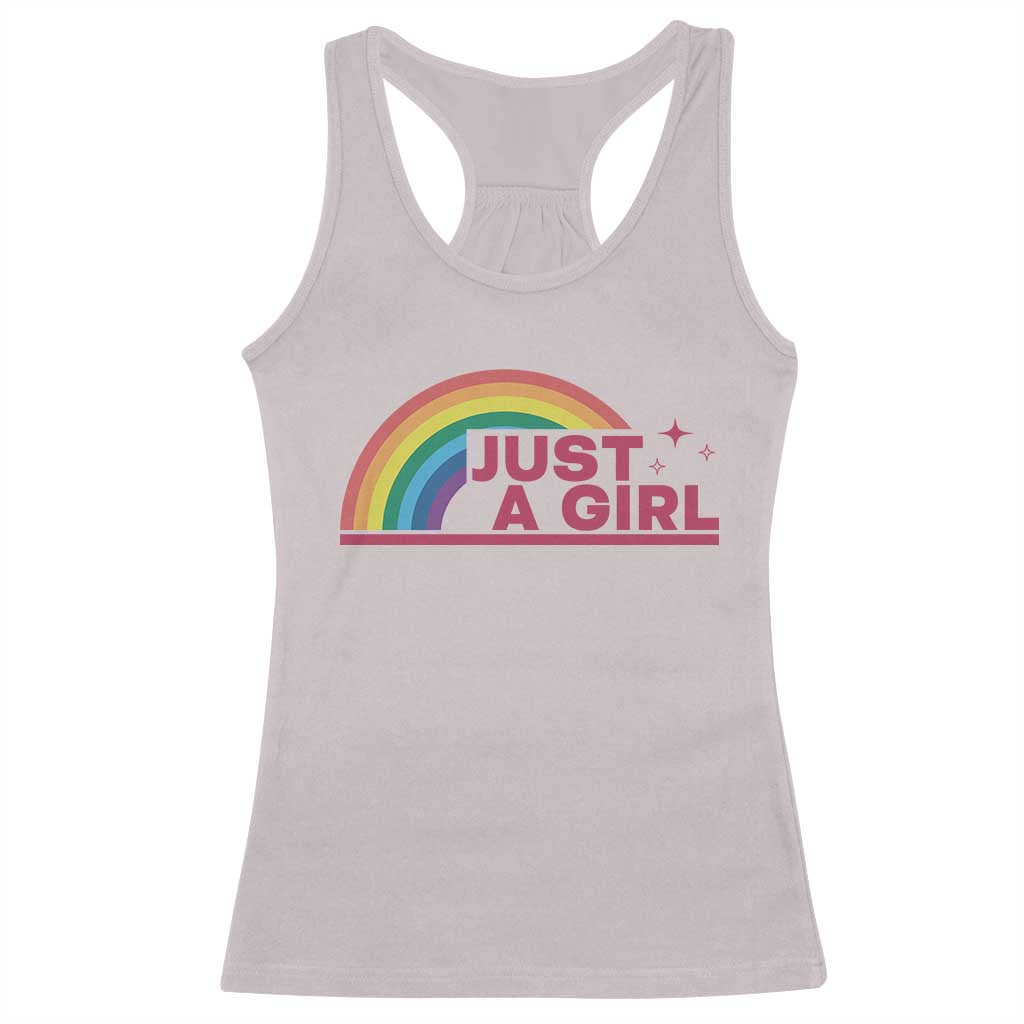 Just A Girl LGBTQ Pride Month Racerback Tank Top