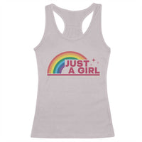 Just A Girl LGBTQ Pride Month Racerback Tank Top