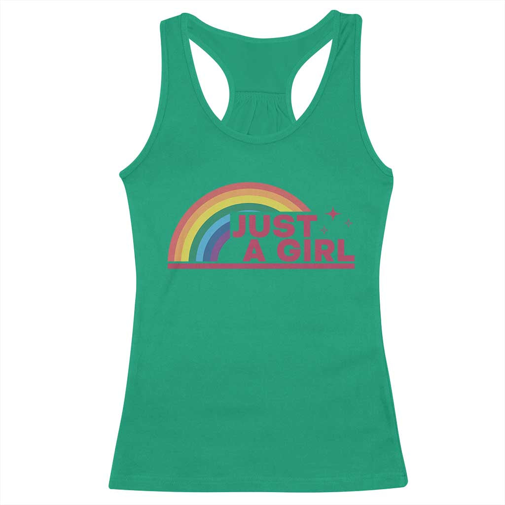Just A Girl LGBTQ Pride Month Racerback Tank Top