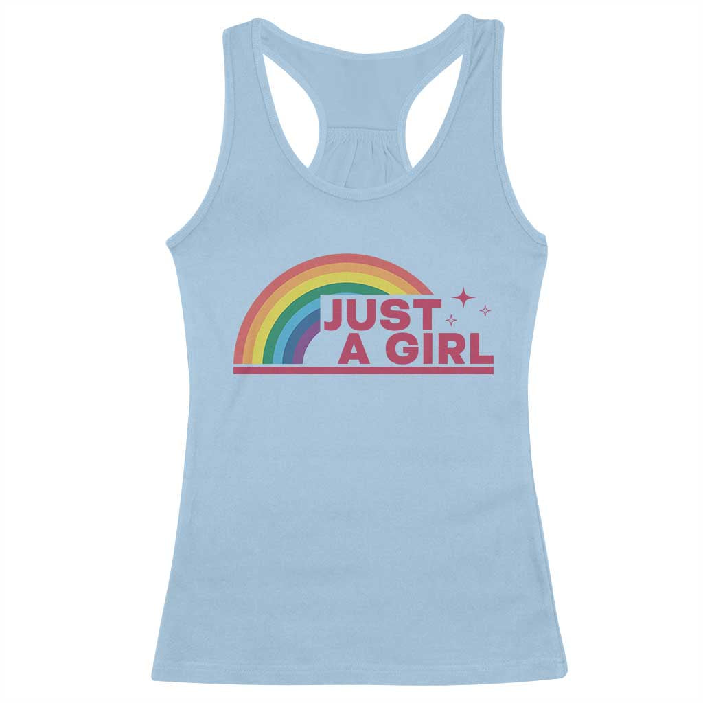 Just A Girl LGBTQ Pride Month Racerback Tank Top
