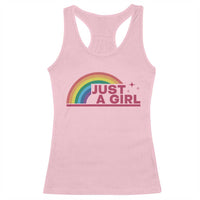 Just A Girl LGBTQ Pride Month Racerback Tank Top