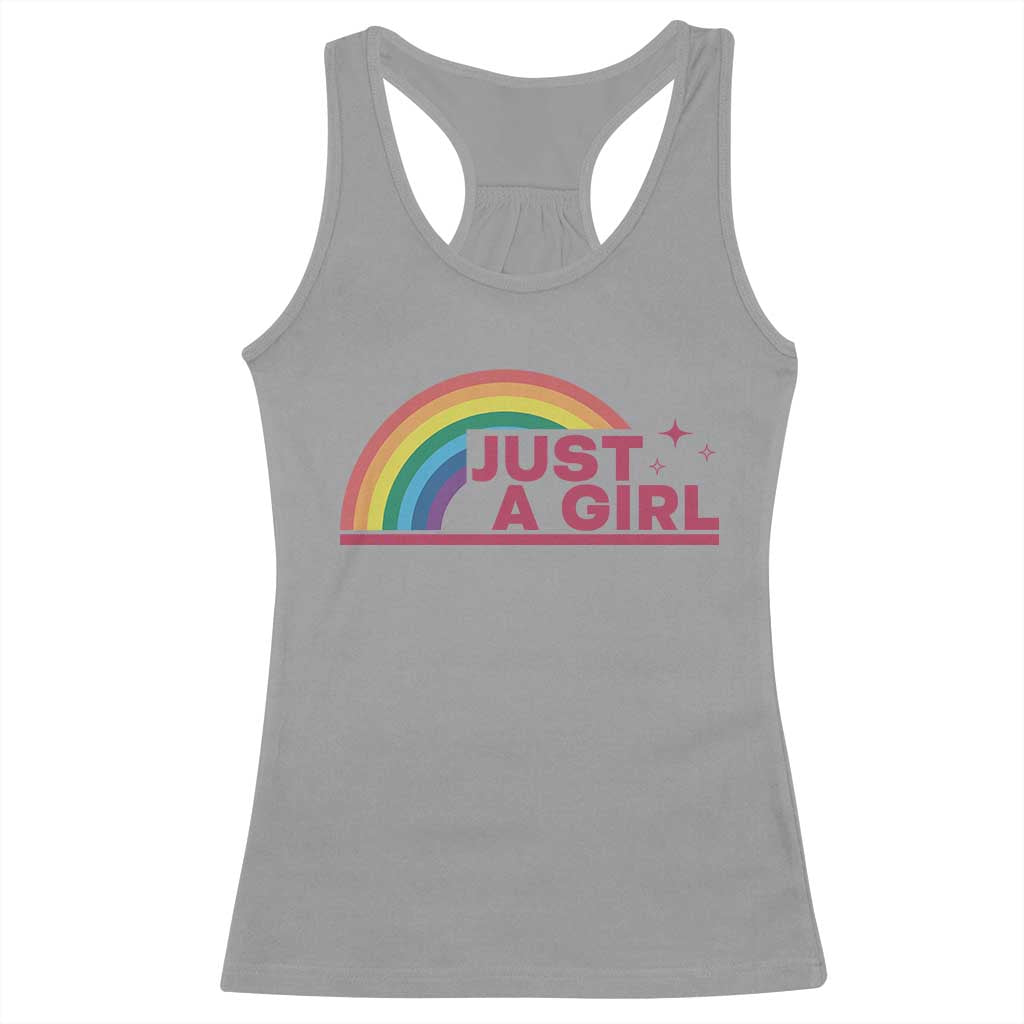 Just A Girl LGBTQ Pride Month Racerback Tank Top