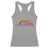 Just A Girl LGBTQ Pride Month Racerback Tank Top