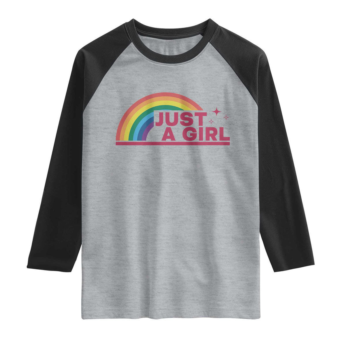 Just A Girl LGBTQ Pride Month Raglan Shirt