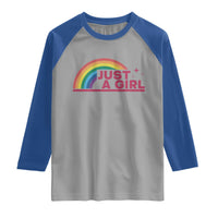 Just A Girl LGBTQ Pride Month Raglan Shirt