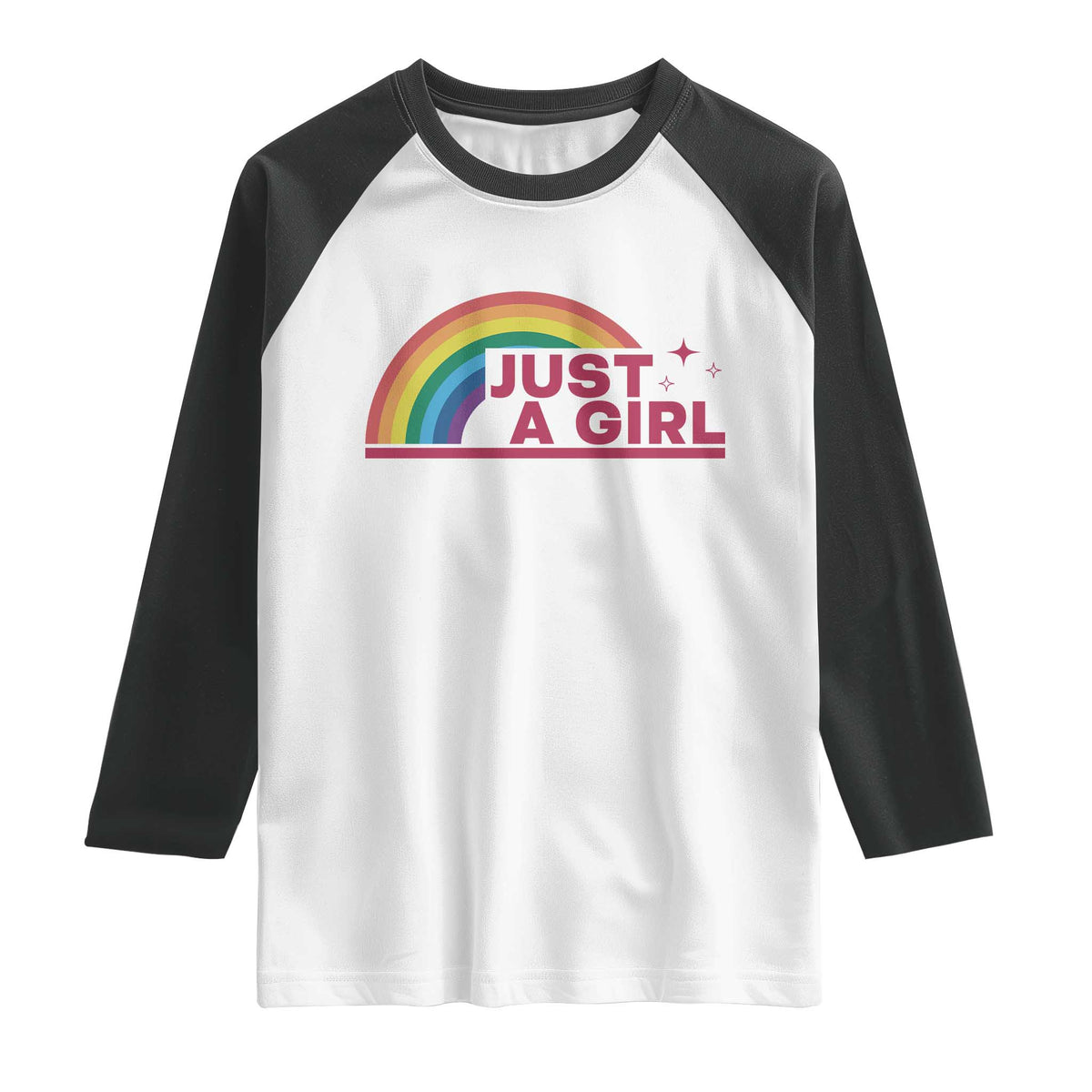 Just A Girl LGBTQ Pride Month Raglan Shirt