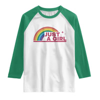 Just A Girl LGBTQ Pride Month Raglan Shirt