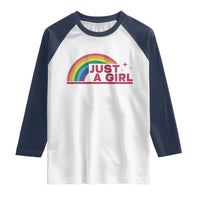 Just A Girl LGBTQ Pride Month Raglan Shirt
